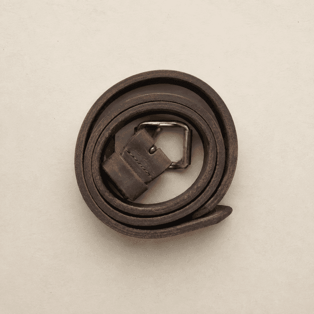 Brown leather belt