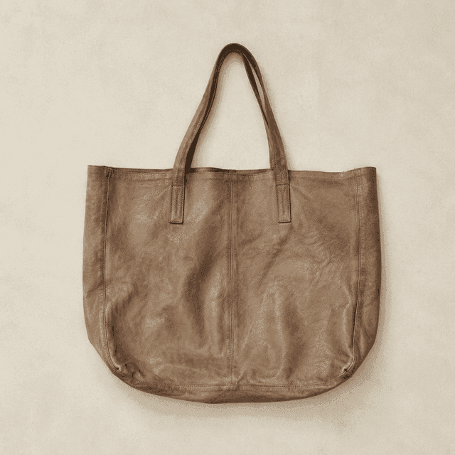 Tan leather tote