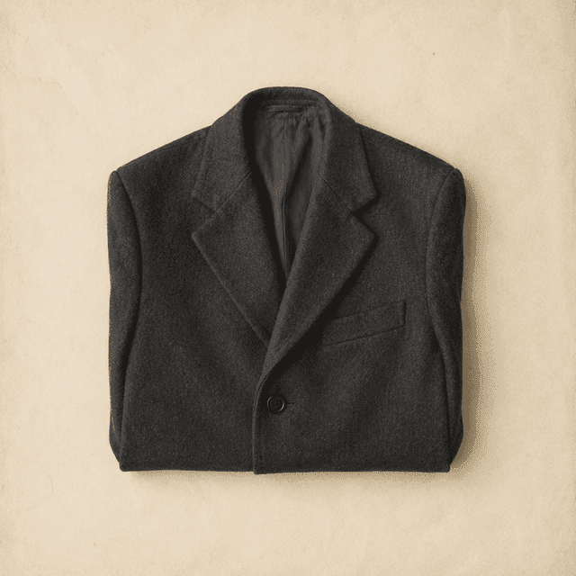 Charcoal wool overcoat