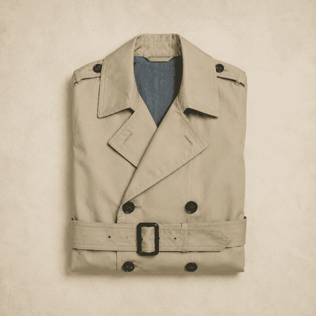 Beige cotton trench