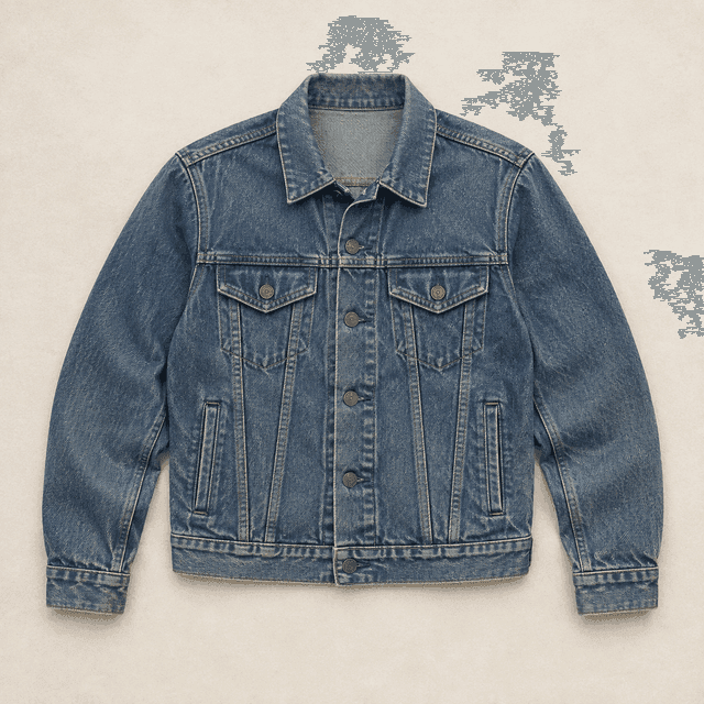 Faded denim jacket