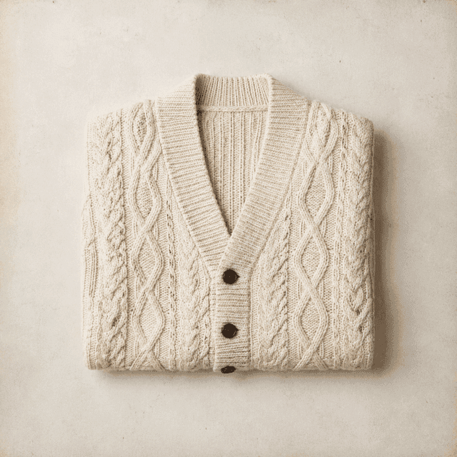 Cream cable cardigan