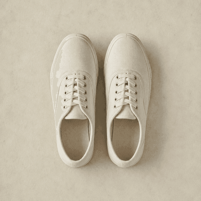 White canvas trainers
