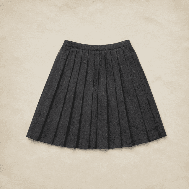 Charcoal pleated skirt