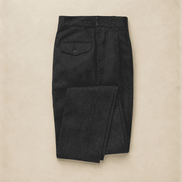Charcoal wool trousers